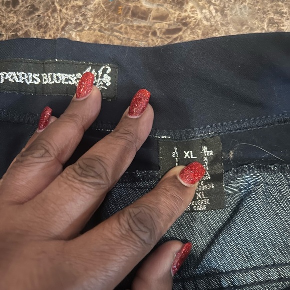 Paris Blues Maternity Flare Jeans Size XL Dark Indigo Wash - Picture 9 of 10